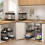 2-Tier Under-Sink Organizer with Sliding Drawer – Black 4