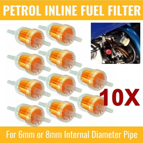 Universal Plastic & Metal Inline Fuel Filter for Small 1
