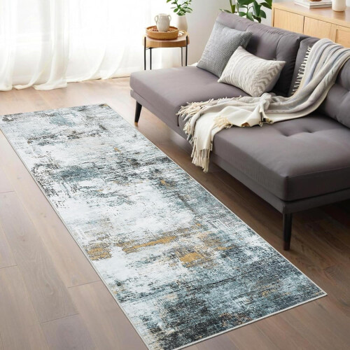 2x6ft Πλενόμενο Μοντέρνο Αφηρημένο Χαλί Runner 1