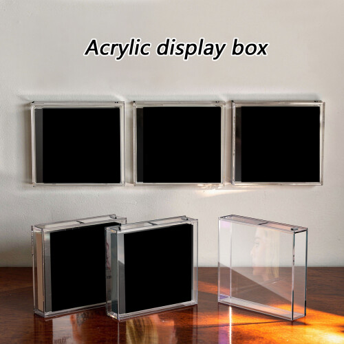 Clear Acrylic Wall Mount CDs Case Holder For Jewel Case With 1