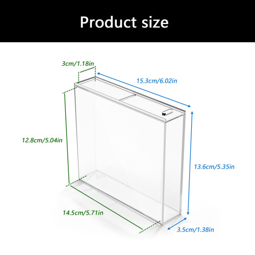 Wall Mount Storage Solution CDs Case Display Holder Transparent 2