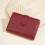 Women Small Compact Wallets Pu Leather Clutch Purses Card-Black 7