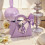 Purple Artificial Leather Mini Gift Bags with Ribbon 5