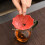 Elegant Umbrella Shape Tea Infuser Great For Gifting And-Red 7