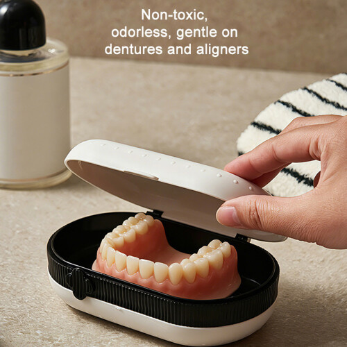 Travel Friendly Denture Storage Case With Drainage Holes For 1
