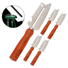 3-in-1 peeling knife, 5-piece multifunctional set, stainless steel pineapple cutter, usable as a fruit peeler, peeling tool for hom
