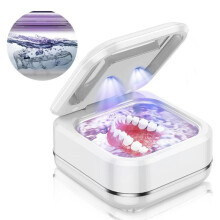 Ultrasonic cleaner for dental splints, mouthguards and dentures, ultrasonic denture cleaner with digital timer, for home and on the