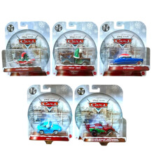 Disney Pixar Cars Holiday Winter Series - Bundle of 5 Die-Cast Vehicles, Christmas Special Edition, 1:55 Scale, GYD55-963C, Ages 3+