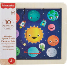Fisher-Price Wooden Fun Planets Puzzle Baby Toy for Kids 2 Years and Up