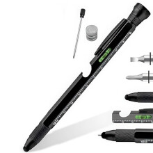 9-in-1 Multifunctional Ballpoint Pen, Multifunctional Pencil, Gift Pen, with Ruler