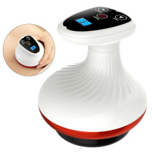 Cupping massage device for cellulite, 9-level vacuum massage, 40 massage heads, heat & red light, digital display, wireless, USB-C
