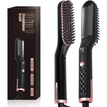 Beard straightener, hair straightener, 3-in-1 straightening brush, multifunctional, fast straightening brush for beard and hair, fl