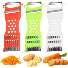 3-piece set of peelers, multi-peelers 6 in 1 vegetable slicers for potatoes. Suitable for kitchens, families and cooking enthusiast