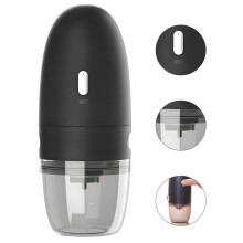 Electric coffee grinder, conical burr grinder, adjustable grind setting, portable, USB-C rechargeable, for espresso, French press,