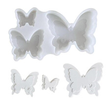 3-piece butterfly silicone mold set, silicone molds, Easter casting molds, Easter silicone molds, feather silicone casting molds, b