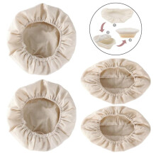 Set of 4 linen inserts for bread proofing baskets – 2 round (309 cm) and 2 oval (28148 cm) baker's linen, professional for h