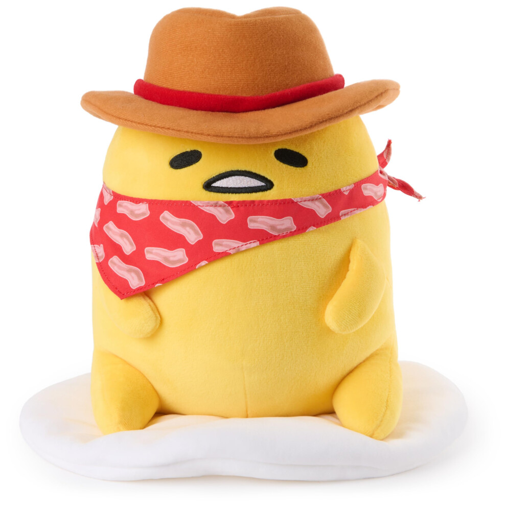 Gund Sanrio Gudetama The Lazy Egg Stuffed Animal, Gudetama Cowboy, Plush Toy For Ages 1 And Up, 9”