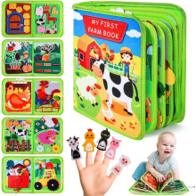 Montessori-legetøj, babyaktivitetsbræt, billedbog med bondegårdsmotiver, et gavelegetøj egnet til babyer i alderen 1-4 år.