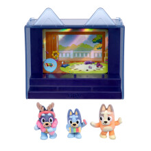 Bluey Fuzzies Episode Pack: Magic Xylophone. with 3 Specially Flocked Collectible Mini-Figures (Incl. 1 Exclusive), Display Case, Trading Card, and Co