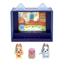 Bluey Fuzzies Episode Pack: Grannies. with 3 Specially Flocked Collectible Mini-Figures (Incl. 1 Exclusive), Display Case, Trading Card, and Collector