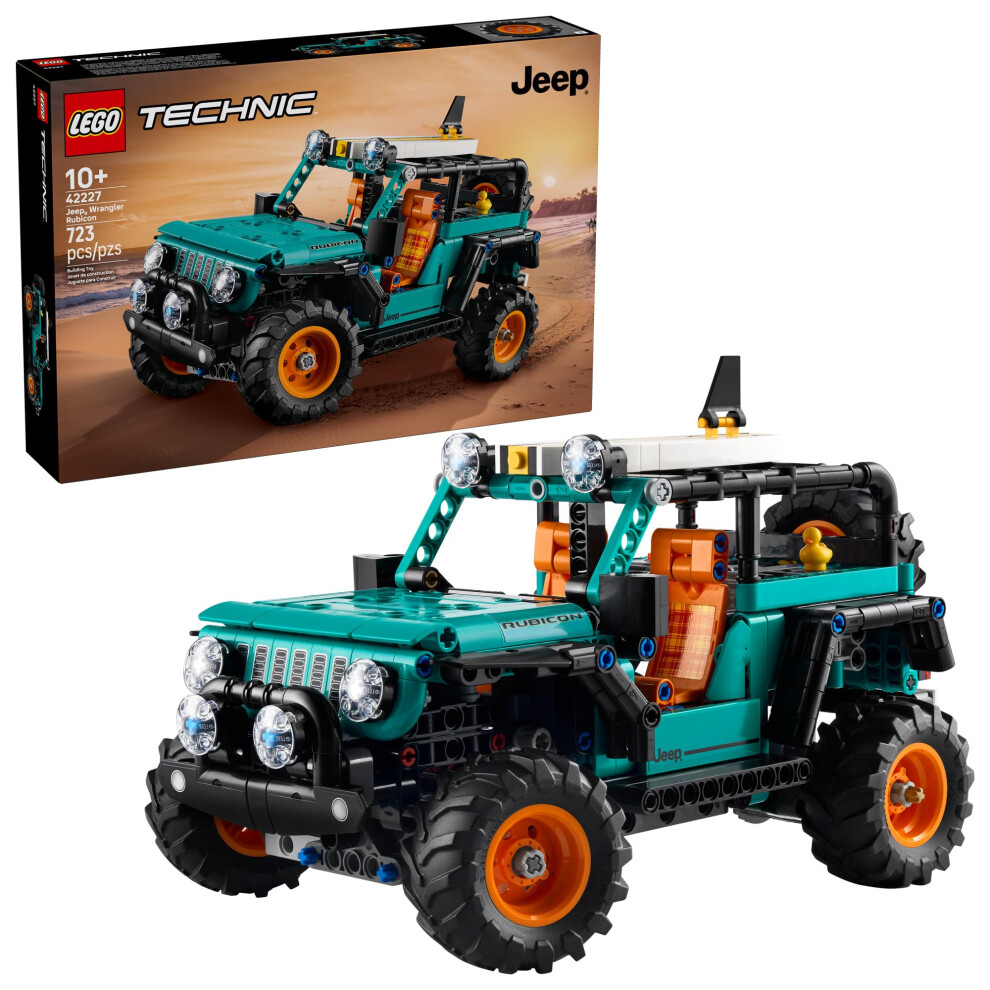 Lego Technic Jeep Wrangler Rubicon Suv - Building Toy For Boys & Girls, Ages 10+ - Model Car Kit With Detailed Features - Display Set For Bedroom Deco
