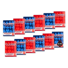 Klassische Spielkarten 12er Pack, Standardindex, Rote und Blaue Casino-Qualität