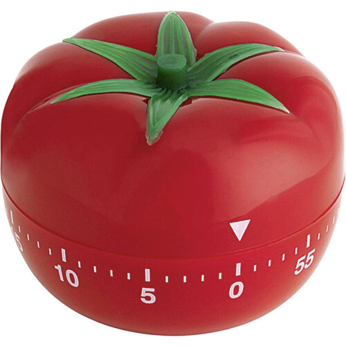 TFA Dostmann Tomato Timer, 38.1005, Egg Timer, Short-Term Timer, for Learning/Playing/Cooking, Red, (L) 64 x (W) 64 x (H) 49 mm