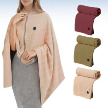 Wireless electric blanket with battery – 15080 cm electric heating blanket with 10000mAh power bank, USB heated blanket, 3 heat