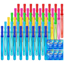 JOYIN 48 PCS 14,6 Bâtons à Bulles pour Enfants, Bâton à Bulles avec Solution de Rechange pour Fête d'Été