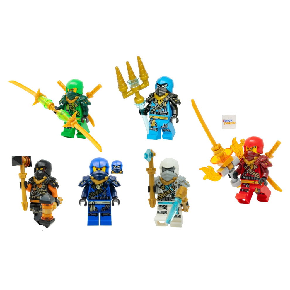 Lego Ninjago Dragons Rising Season 2 Combo Set: 6 Climber Ninja Minifgures (Lloyd, Jay, Cole, Zane, Nya And Kai)