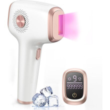 Hair removal, painless IPL hair remover with 999,999 light pulses, touchscreen, 9 energy levels and cooling effect
