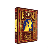 Bicycle Disney Beauty and the Beast Playing Cards - Premium Belle & Beast Deck, Enchanted Rose Collectible Cards for Classic Games, Magical Disney Gif