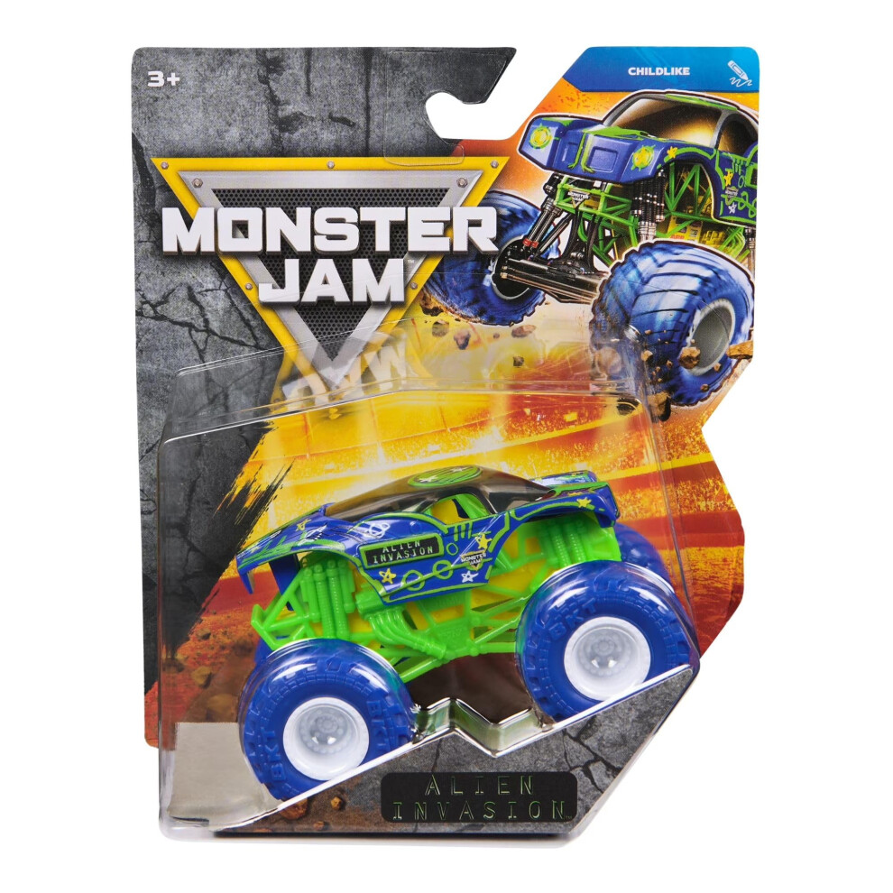 Monster Jam 2026 Official 1:64 Diecast Truck Series 45 Childlike Alien Invasion