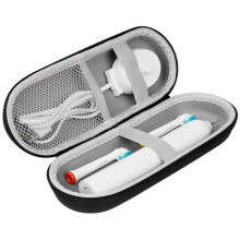 Travel case for electric toothbrushes, compact storage box, portable, black, 216.36.3 cm