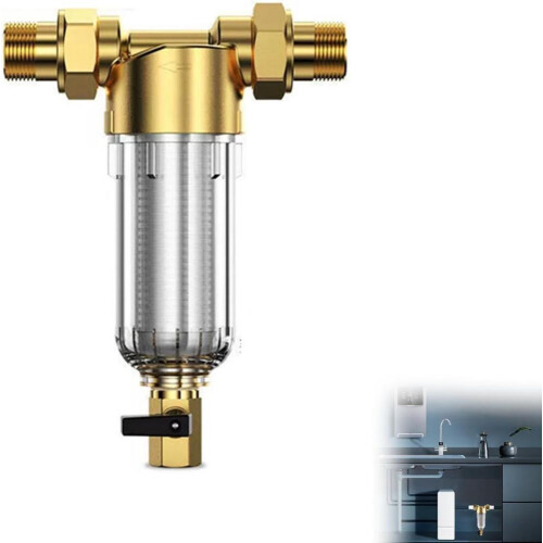 1-inch Water Pre-Filter – Reusable Spin-Down Sediment Filter with Backwash