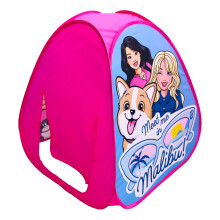 Barbie Malibu Pop Up Spielzelt für Kinder - Dreieckiges Indoor-Spielhaus mit Fenster