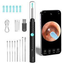Visual ear cleaner, digital 1080P HD otoscope, 360 wide-angle lens, 6 LEDs, compatible with iOS and Android smartphones and table