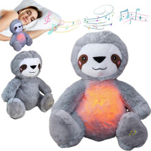 30 cm Koala til dovenskab, beroligende musik, lys, sovende odderplys, beroligende dovendyr til voksne og børn (4 lydstyrkeniveauer)