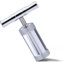 3.5-inch T-shaped pollen press, sturdy and durable metal herb cylinder.