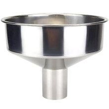 Large stainless steel funnel, Ø 14 cm, wide inlet, anti-magnetic, for kitchen and household oils