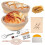Sourdough fermentation kit, complete bread baking accessories, including round and oval silicone proofing baskets, dough scraper, b 1