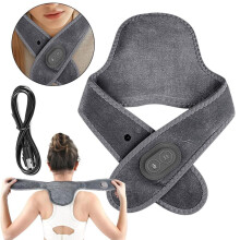 Neck heating pad, rechargeable magnetic massager with 3 heat settings, relieves muscle tension and stiffness, suitable for men and