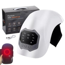 Massage device, knee massager, hot compress, red light vibration, LED touchscreen, 2000 mAh, 3-stage temperature control