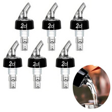 Pack of 6 bottle pourers 2 cl, dispensers & shot dispensers for wine, cocktails & spirits, practical for home bars & restaurants