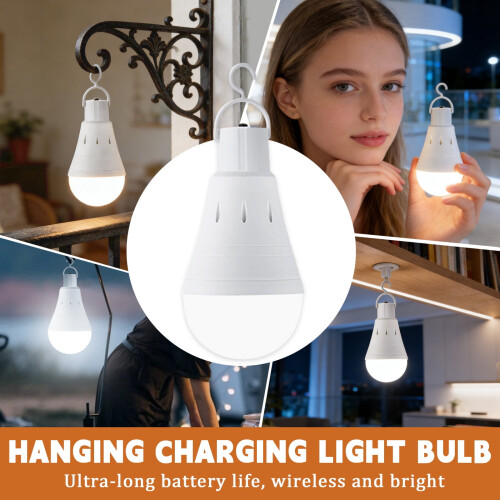 9 W kannettava LED-hätälamppu koukulla, ladattava 1