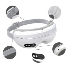 Eye massager, eye protection device, microfrequency vibration, with heat, with Bluetooth music, 3 modes, rechargeable