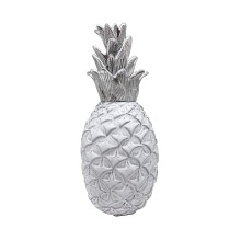 MARIPOSA Large Pineapple Ceramic with Metal Top, One Size, White