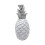 MARIPOSA Large Pineapple Ceramic with Metal Top, One Size, White 1