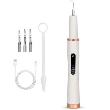 Electric Pet Toothbrush, Ultrasonic Dental Cleaner for Dogs & Cats, 5 Speeds, IPX6 Waterproof, 3 Brush Heads & USB Cable