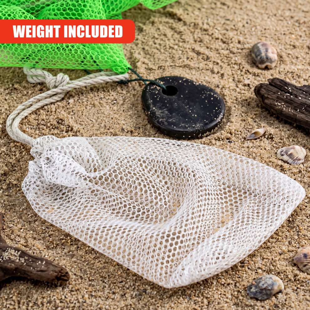 The Magic Toy Shop Crab Drop Net Crabbing Net Bait Bag Holder Rope And Hand Line Fun Kids Fishing